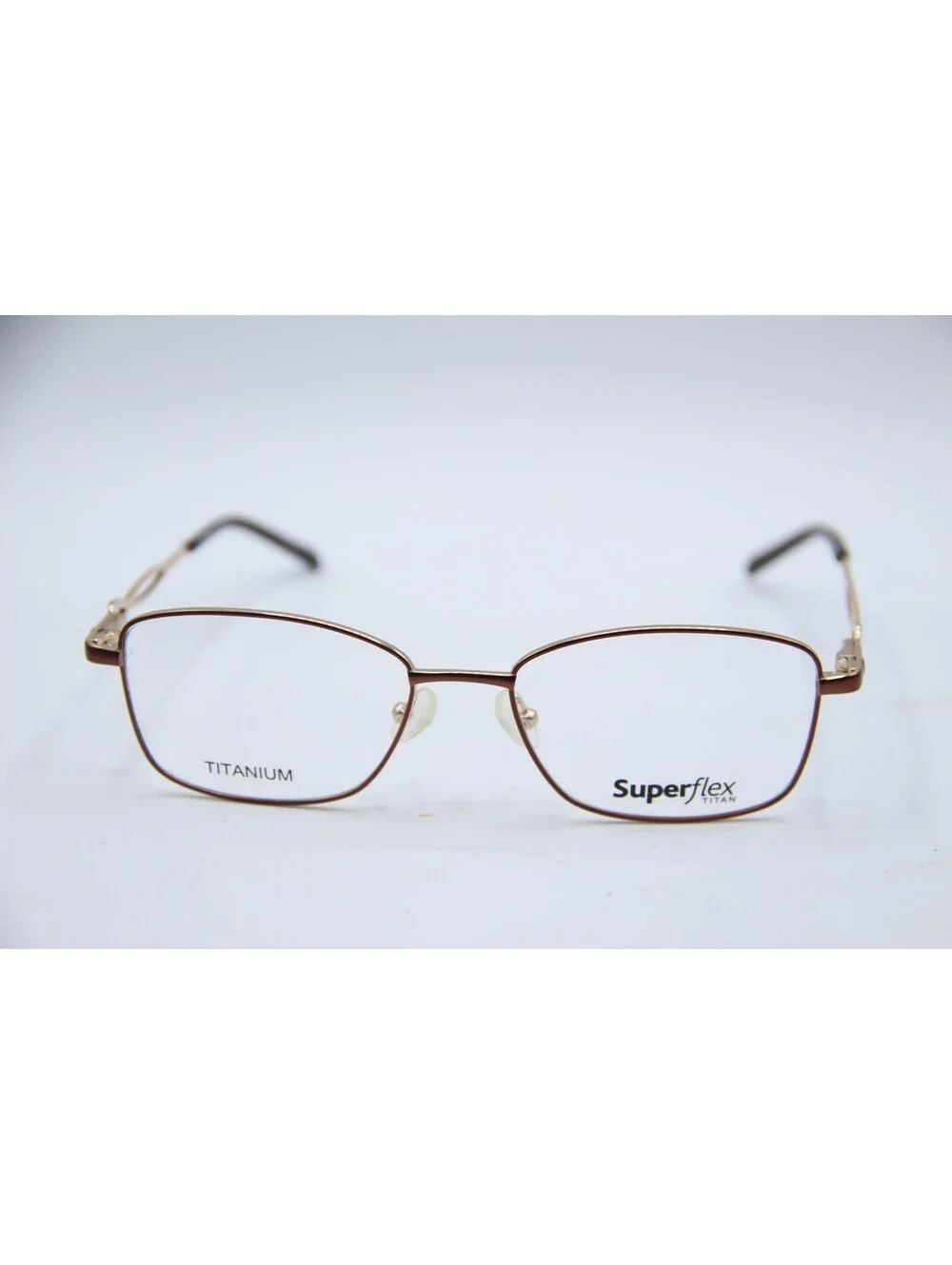 Superflex Sf-1098T C.2 Brown Gold Authentic Eyeglasses 53-17